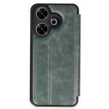 Anonim Newface Xiaomi Redmi 13 4G Kılıf Flip Cover - Koyu Yeşil