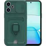 Anonim Newface Xiaomi Redmi 13 4G Kılıf Zuma Kartvizitli Yüzüklü Silikon - Yeşil