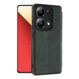Anonim Newface Xiaomi Redmi Note 13 4G Kılıf Flip Cover - Koyu Yeşil