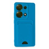 Anonim Newface Xiaomi Redmi Note 13 Pro 4G Kılıf Kelvin Kartvizitli Silikon - Mavi