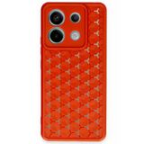 Anonim Newface Xiaomi Redmi Note 13 Pro 5G Kılıf Petek Silikon Kapak - Kırmızı