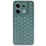 Anonim Newface Xiaomi Redmi Note 13 Pro 5G Kılıf Petek Silikon Kapak - Koyu Yeşil