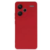 Anonim Newface Xiaomi Redmi Note 13 Pro Plus Kılıf Nano içi Kadife Silikon - Kırmızı