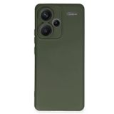 Anonim Newface Xiaomi Redmi Note 13 Pro Plus Kılıf Nano içi Kadife Silikon - Koyu Yeşil