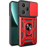 Anonim Newface Xiaomi Redmi Note 13 Pro Plus Kılıf Pars Lens Yüzüklü Silikon - Kırmızı