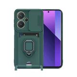 Anonim Newface Xiaomi Redmi Note 13 Pro Plus Kılıf Zuma Kartvizitli Yüzüklü Silikon - Yeşil