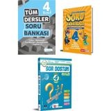 Anonim Tudem Kırmızı Beyaz Artı Eğitim 4. Sınıf Soru Bankası Seti 3 Kitap
