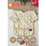ANP MODA TASARIM COLOUR ve FOREST Desenli 2'li Paket Sıvı Geçirmez Unisex Aktivite ve Mama Önlüğü 6-24 Ay