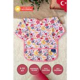 Anp Moda Tasarım Flower Desenli Sıvı Geçirmez Unisex Aktivite Ve Mama Önlüğü 6-24 Ay