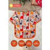 Anp Moda Tasarım Graffe Desenli Sıvı Geçirmez Unisex Aktivite Ve Mama Önlüğü 6-24 Ay