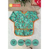 Anp Moda Tasarım Safari Desenli Sıvı Geçirmez Unisex Aktivite Ve Mama Önlüğü 6-24 Ay