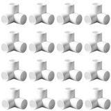 ANPTGHT 3/4 "Tee PVC Montaj 3 Yollu Dirsek Konnektörü, Mobilya Sınıfı 90 Derece Dirsek Yan Çıkışı, Bina Mobilyaları için PVC Köşe Bağlantı Elemanları Sera Döken Boru Ek Parçaları Çadır Bağlantısı