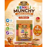 ANS 100'lü Munchy Ödül Çubuğu Renkli Doğal İçerik ile Köpekler İçin Eğlenceli Ödül