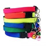 ANS-Kedi Boyun Tasması Gökkuşağı Desenli Çanlı 1 cm*20-32 cm Renkli