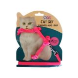Ans Kedi Göğüs Bel Tasması Dokuma Pembe