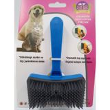 Ans Kedi Köpek Tuşlu Otomatik Tüy Toplayıcı Tarak Mavi