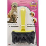 Ans Kedi Köpek Tuşlu Otomatik Tüy Toplayıcı Tarak Sarı