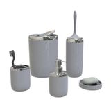 Ansan Primanova Lima XL Krom Dekorlu Banyo Seti Gri M-SAS04-07-P 403092