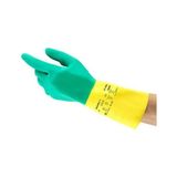 Ansell 87-900 Yeşil Kauçuk-Neopren Kimyasal 12 Li Paket Eldiven