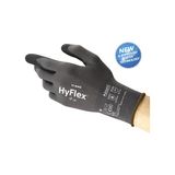 Ansell HYFLEX 11-840 Gri Köpük Nitril Eldiven M Beden Antistatik Özellikli Dayanıklı İş Elbisesi