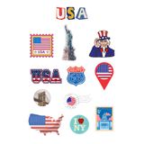 ANSHA CRAFTS Amerika (ABD-US) Sticker Seti Bullet Journal - Ajanda - Defter- Laptop- Tablet Sticker Seti