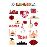 ANSHA CRAFTS Arnavutluk Sticker Seti Bullet Journal - Ajanda - Planner - Defter- Laptop- Tablet Sticker Seti