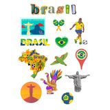 ANSHA CRAFTS Brezilya Sticker Seti Bullet Journal - Ajanda - Planner - Defter- Laptop- Tablet Sticker Seti