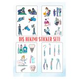 ANSHA CRAFTS Diş Hekimi Sticker Seti (4 Sayfa) Bullet Journal - Ajanda - Planner - Defter- Laptop Sticker Seti