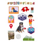 ANSHA CRAFTS İsviçre Sticker Seti Bullet Journal - Ajanda - Planner - Defter- Laptop- Tablet Sticker Seti