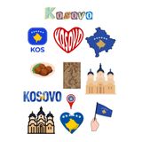 ANSHA CRAFTS Kosova Sticker Seti Bullet Journal - Ajanda - Planner - Defter- Laptop- Tablet Sticker Seti