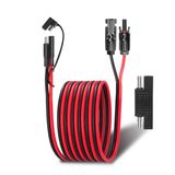 Ansoufien SAE Adaptör Kablosu Güneş Paneli Konnektörleri 10FT, 10AWG Güneş Paneli Uzatma Kablosu SAE Polarite ile RV Güneş Paneli Karavan Pil Şarj Cihazı için Ters Adaptör