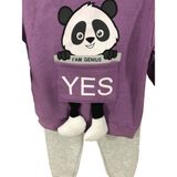 Ant Alt Üst Sweatshirt Takım3 Iplik Şardonlu Çocuk Takım - 3 - 4 Yaş - Gri - Lila