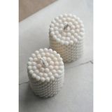 Ant & Bee 3 Adet Bubble Silindir Mum Pudra Kokulu Pearl Candle Soya Wax Vegan Mum