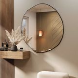 Ant Home Arya Ayna Asimetrik Ayna, Dekoratif Ayna, Duvar Aynası Banyo Aynası Holl Aynası 70CM - Siyah