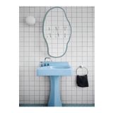 Ant Home Asimetrik 75X40 Cm Konsol Aynası, Dresuar Aynası, Tuvalet Aynası, Holl Aynası, Banyo Aynası Mavi