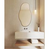 Ant Home Asimetrik Ayna 50X30 Konsol, Dresuar, Tuvalet Aynası Ayna - Altın