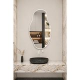 Ant Home Asimetrik Ayna, Çerçeveli Ayna, Duvar Aynası, Konsol Aynası, Banyo Aynası, Çerçeveli Ayna - Beyaz - 50X30