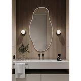 Ant Home ASIMETRIK75X40 Konsol, Dresuar, Tuvalet Aynası Ayna - Beyaz