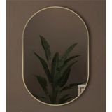 Ant Home Çerçeveli Minyatür Duvar Masa Aynası 25 x 40 CM Gold
