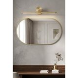 Ant Home Dekoratif Ayna, Elips Çerçeveli Ayna, Konsol Aynası, Duvar Aynası, Elips Ayna - Altın - 80X40