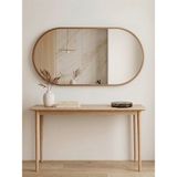 Ant Home Dekoratif Ayna, Elips Çerçeveli Ayna, Konsol Aynası, Duvar Aynası, Elips Ayna - Bronz - 90X50