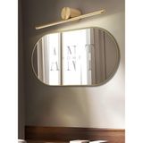 Ant Home Model Alfa Dekoratif Ayna Duvar Aynası Konsol Aynası Banyo Aynası Holl Aynası Mdf Elips Ayna - Altın