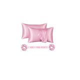 ANT HOME TEKS ANT SPECİAL Ipek Dokulu Saten 50x70 Cm Yastık Kılıfı Terletmez Kokusuz Kıvırcık Saçlar PEMBE 2 Adet