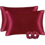 Ant Home Teks Ipek Saten Dokulu 50 x 70 cm Yastık Kılıfı 2 Adet Ant2021 - 50 x 70 cm - Bordo