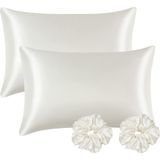 Ant Home Teks Ipek Saten Dokulu 50 x 70 cm Yastık Kılıfı 2 Adet Ant2021 - 50X70 - Beyaz