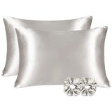 Ant Home Teks Ipek Saten Dokulu 50X70 cm Yastık Kılıfı 2 Adet ANT2021 - Gri