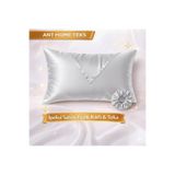 ANT HOME TEKS Mini Set Tekli İpeksi Saten Yastık Kılıfı Toka Hediyeli