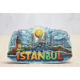 Antakya Yöresi Ahşap Istanbul Temalı Magnet - Model 5