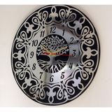 Antasya Tasarım Gümüş Hayat Ağacı Duvar Saati – 40 cm MDF Pleksi Dekoratif Saat
