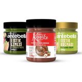 Antebella 720 gr 3'lü Premium Paket (Antep Fıstığı Ezmesi, Kreması, Fındık Kreması) Sağlıklı Atıştırmalık